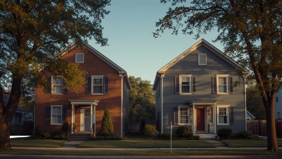 Two homes on a Michigan street — comparing FHA and conventional loans